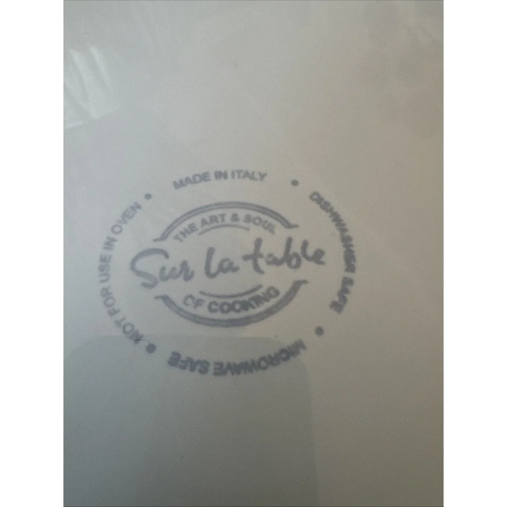 Sur La Table Large Oval Serving Platter White Eartenware 19.25 x 14 Inches